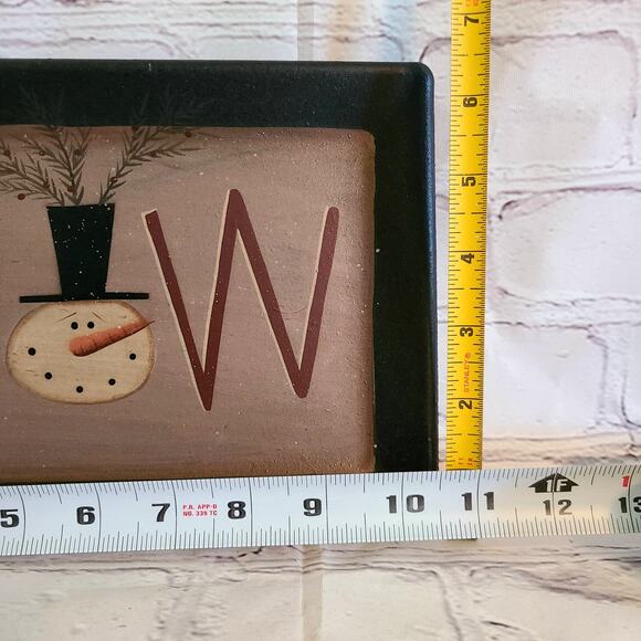 Barbara Lloyd Christmas Plate Winter Snowman with Top Hat Decorative Xmas Decor - Picture 4 of 4